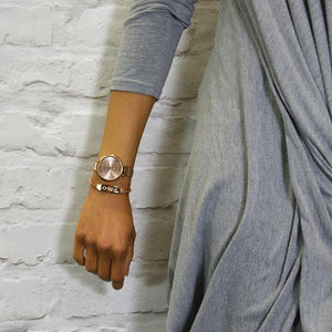 GLASTONBURY FRIENDSHIP BRACELET SILVER AND NAVY - OWL watches