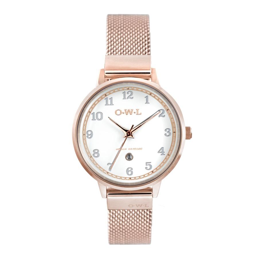 Rose gold seashell mesh watch clearance